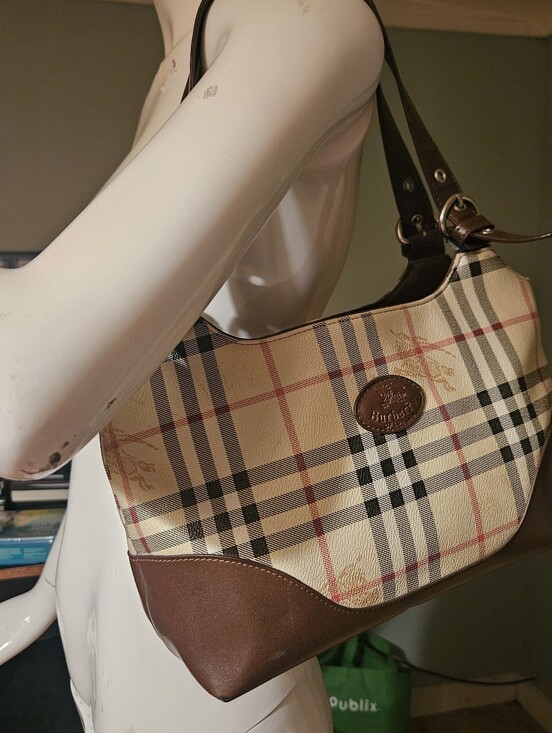 Burberry Handbags - Vintage BURBERRYS Handbag, Read The History Of Burberry. Burberrys Equesterian